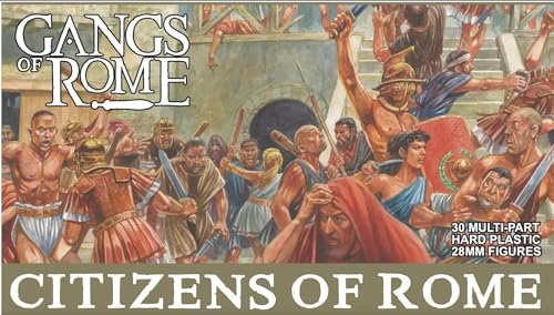 Wargames Atlantic Gangs of Rome, Citizens of Rome: 30 Hard-Plastic Miniatures, 28MM Scale, Ages 144+