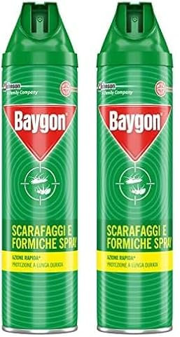 Baygon Scarafaggi e Formiche Plus Spray, 400ml (Confezione da 2)