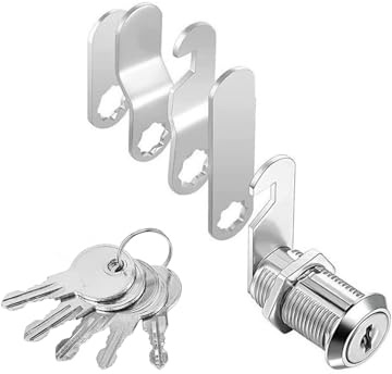 Cerradura para buzón de 5 llaves, cerradura para taquilla de 25 mm, cerradura para muebles con 5 placas de bloqueo diferentes, se utiliza en armarios, archivadores, cajas fuertes