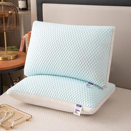 Oreiller rafraîchissant pour dormeurs chauds, coussin froid avec fermeture éclair, design à soufflet, idéal pour les personnes dormant sur le dos, le ventre ou le côté, trois hauteurs disponibles,