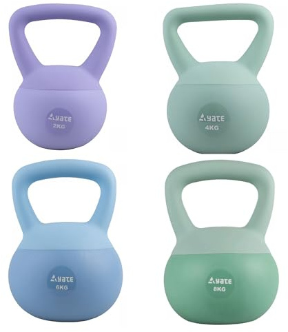 Yate Soft Kettlebell – Bodenschonendes Trainingsgewicht mit ergonomischem Griff & weicher Füllung - Kugelhantel weich 2kg - 8kg Kettle Bell (6, Kilogramm)