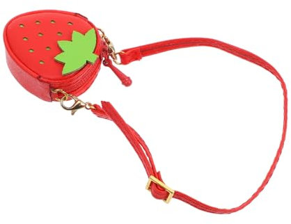 UTHCLO Bolso Bandolera De Fresa para Muñecas Accesorio Portátil y Compacto para Diversas Muñecas Mejora El Vestuario Detalles Encantadores para