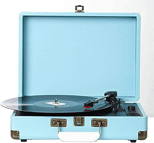 SGKOMN Gramófono, Tocadiscos de Alta Velocidad con Altavoces estéreo incorporados. Admite Salida de Audio RCA y Entrada de Audio AUX. Tocadiscos, Blue