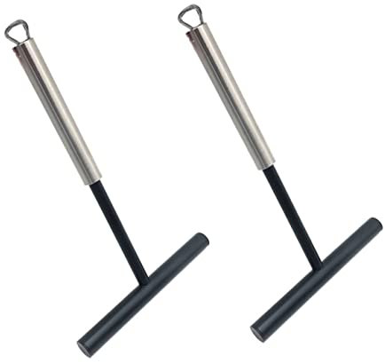 KICHOUSE 2pezzi Spatole Professionali Per Crepes e Pancake in Nylon e Acciaio Inossidabile Utensili Da Cucina Leggeri e Resistenti Per Stendere Pastella Su Padelle Antiaderenti Facili Da Co