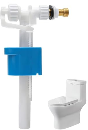 Vanne de remplissage universelle pour réservoir de chasse d'eau, raccord en laiton G3/8 et G1/2