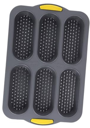 TOPBATHY Molde De Silicona Para Pan Francés Cavidades Antiadherente Para Hornear Panes De Hot Dog Utensilios De Cocina Para Diy Para Hornear Casa