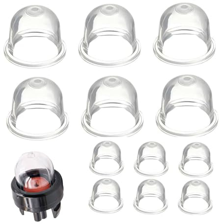 12 Stück Primer Pumpe,Kraftstoffpumpe Vergaser Primerkolben,Austauschbare Zubehörteile,19mm & 22mm,Zündkappe Vorwärmpumpe Abdeckung,Kompatibel mit STIHL FS130,FS85,FS80,FS56,STIHL Motorsense Zubehör