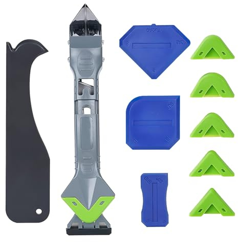 Silicone Remover Tool, Professional Sealant Removal Silicone Tool with Reusable Stainless Head for Bathrooms, Kitchens, Floors, Window, Caulking and Smoothing Sealants