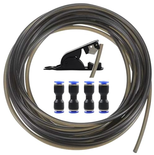 agctrler Tuyau PTFE de 10 m, 2,5 mm ID × 4 mm OD Tube PTFE à faible friction avec cutter pour filament d'imprimante 3D de 1,75 mm, pour Bambu Lab A1/A1 mini/P1P/P1S/X1C, pour K1/K1 Max/Ender 3 V3