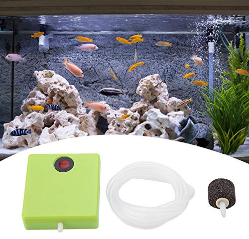Tnfeeon Tragbarer Bubbler, Batteriebetriebene Aquarium-Luftpumpe mit Hochdruckausgang für 80–100 L Aquarien, Ideal Zum Angeln und für den Notfall