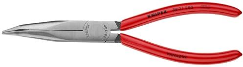 KNIPEX Long Nose 40 Angled Pliers w/out Cut, Red