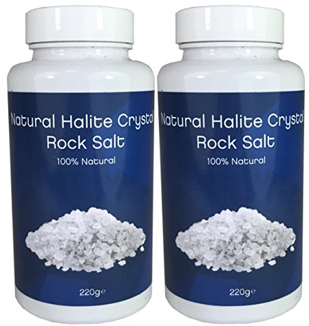 2x Natural Halite Crystal Rock Salt 220 Grams