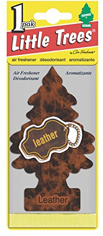 2 x Little Trees MTR0016 'LEATHER' Fragrance Air Freshener