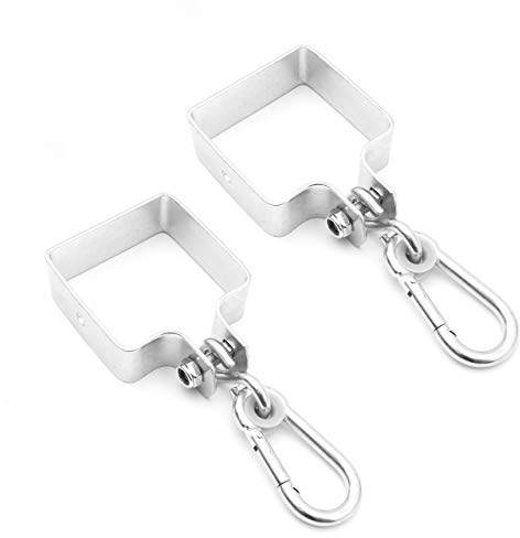 Tool Jungle-2er SET Schaukelhaken vierkant 9x9 cm - Schwerlasthaken und Balkenbefestigung- zur stabilen Funktion von Schaukeln Trainingsgeräten Hängematten