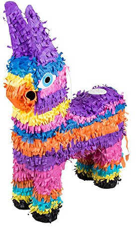 Boland 30934 Pinata Burro para Niños Cumpleaños o Fiesta Temática, 55 x 41 cm, Arco Iris, Decoración de Fiesta