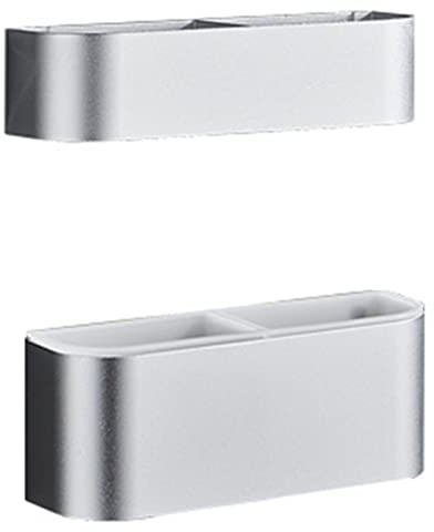 Anawakia Porte-parapluie mural porte-parapluie avec insert et base en aluminium avec plateau d'égouttement amovible, peu encombrant pour le bureau de l'hôtel à la maison (L, argent)