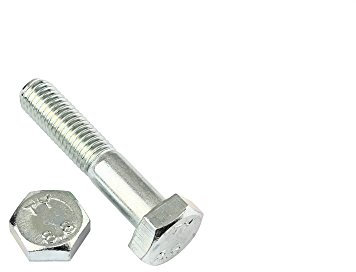 2 Stk Sechskantschraube mit Schaft - DIN 931 8.8 M18 x 140 verzinkt