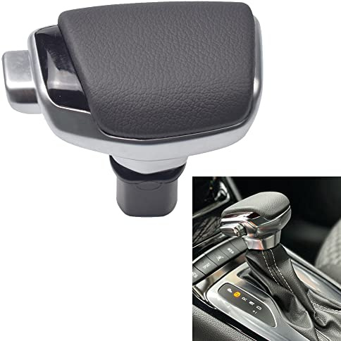 Hacreyatu Automatik Schaltknauf für Opel Insignia Astra Zafira Tourer | für Buick Regal Kia Ceed K5 Renault Kadjar Koleos Kadjar Ch-evrolet Cruze ,Schwarz, Leder