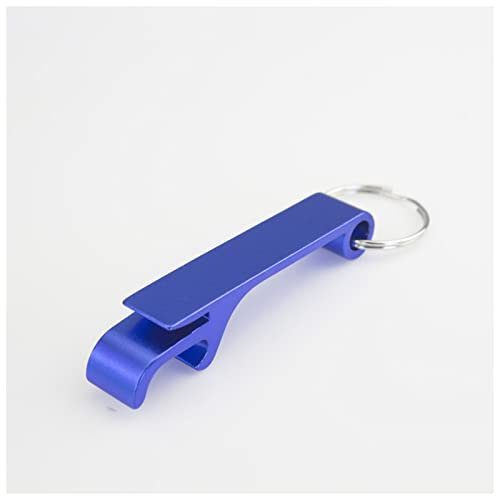 Abrebotellas Electrico Abrelatas portátiles de aluminio de color, anillo de llavero, tigre, abrelatas, regalo promocional de la compañía personalizado, sorteo personalizado Abrebotellas ( Size : Blue