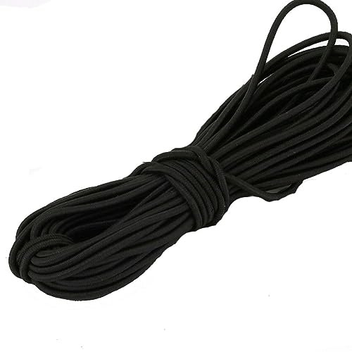 Yurosiay Gummikordel 10m×2.5mm Elastische Kordel Bunt Gummiband Rund Elastisch Schnur Gummischnur zum Nähen Elastischer Faden für Kleidung Haushalt Basteln Schaukeln Schnürsenkel Weiße 1#