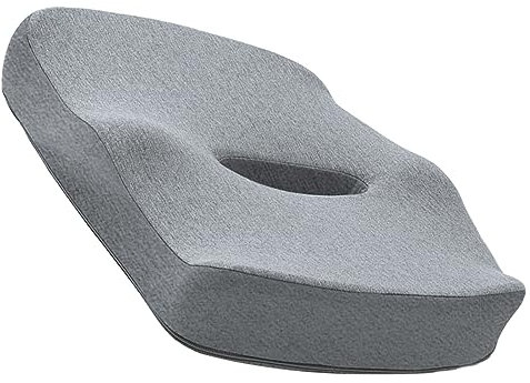 Memory Foam-Sitzkissen, Formendes, Hüftatmungsaktives Autokissen für die Arbeit (Hellgrau)