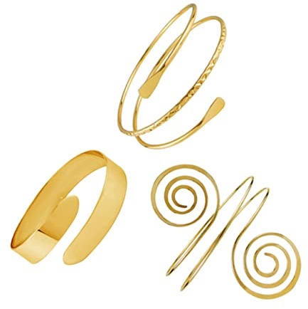 MOBUTOFU Lot De 3 Bracelets De Bras Pour Femme Bijoux En Métal Accessoire De Mode