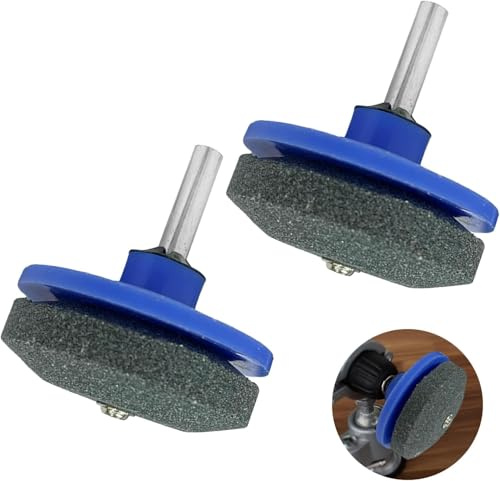 Lot de 2 aiguiseurs de lames de tondeuse à gazon – S'adapte à la plupart des lames de tondeuse à gazon, facile à utiliser – Aiguiseur d'outils de jardin