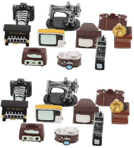 KOMBIUDA 3 Sets Mini Home Decor Retro Stil Kunststoff Puppe Möbel Modell Entzückende Mini Zubehör