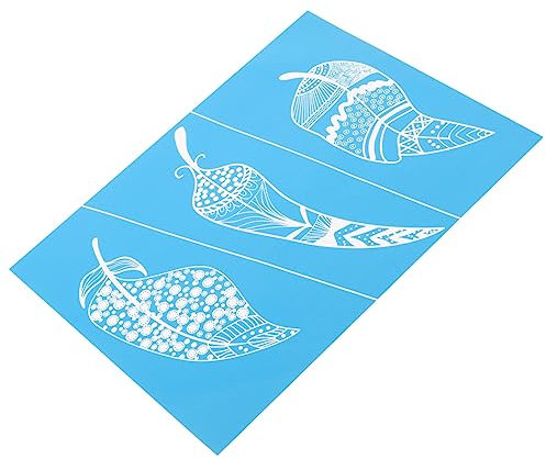 COHEALI 5 Blätter Siebdruck-Vorlage Mesh-Bastelschablonen Set zur Herstellung von Tonohrringen screen printing spatel stencil Schablone zum selber drucken wiederverwendbare Netzübertragung
