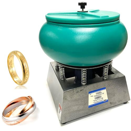 LYDBMYT Lucidatrice a barile Vibrante Grande da 350 W, lucidatrice Vibrante da 17 Pollici, lucidatrice Vibrante, buratto Vibrante, Giada, Metallo, bava, superfici, Macchie