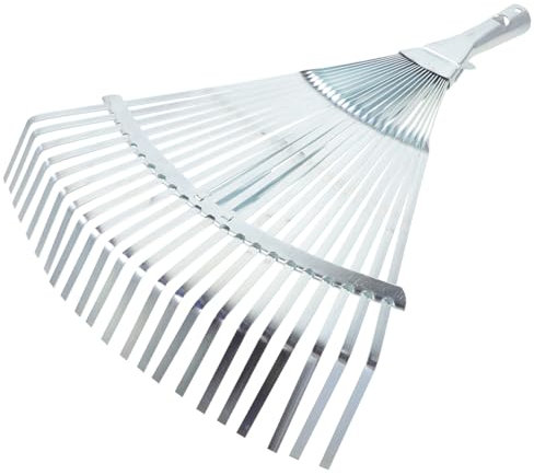 Vaguelly Tête De Râteau à Feuilles Robuste en Métal 22 Dents Réglable 29-46 Cm pour Jardin Pelouse Entretien Jardinage Remplacement Outils De Jardin Léger Portable
