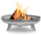 BBQ-Toro Brasero de acero inoxidable Ø 80 cm | Plata | Brasero para exteriores con tres patas y dos asas | Brasero para el jardín, cuenco de fuego, cuenco de fuego para jardín, cuenco de fuego