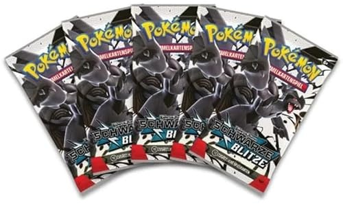 Pokemon Karmesin & Purpur 5X Schwarze Blitze Booster Packs - Deutsch NEU & OVP und BB-Toy-Trades-Toploader