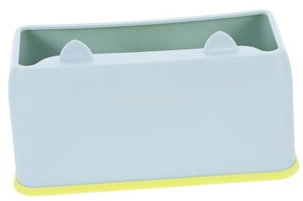 Toyvian Kattformad Kattströskopa Hållare i Blått Enkel Installation Praktisk Sopförvaring för Rumsbesparande och Accessoar för Hem och Husdjur