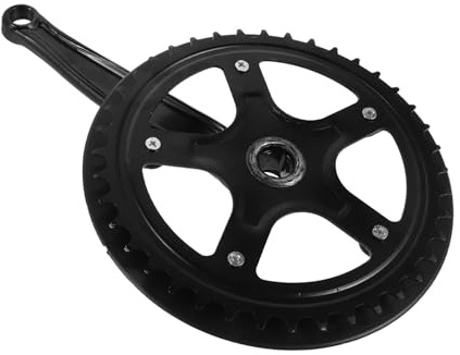 HONITANO Mountainbike Kurbelgarnitur Vierkant 40 Zähne Singlespeed Kettenblatt mit Kettenschutz Schwarz für E-Bike und Rennrad
