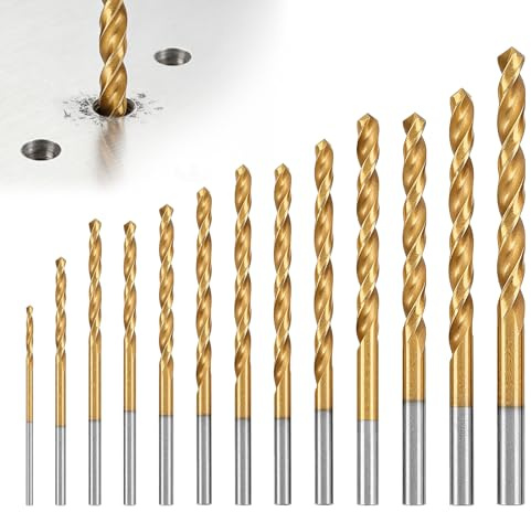 13 Pcs HSS Drill Bit Set 1.5-6.5 mm - 135° Tips for Metal, Wood and Plastic
