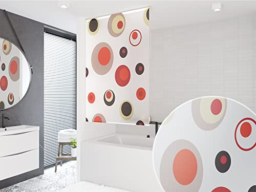 BASIC DUSCHROLLO 100x240 CM MODELL COLORFUL DUSCHVORHANG WEISS BRAUN ROT ORANGE - SONDERMAß - SHOWER ROLLO CURTAIN!