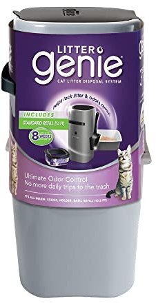 Litter Genie Standard Cat Litter Disposal Pail with 14 ft Standard Refill