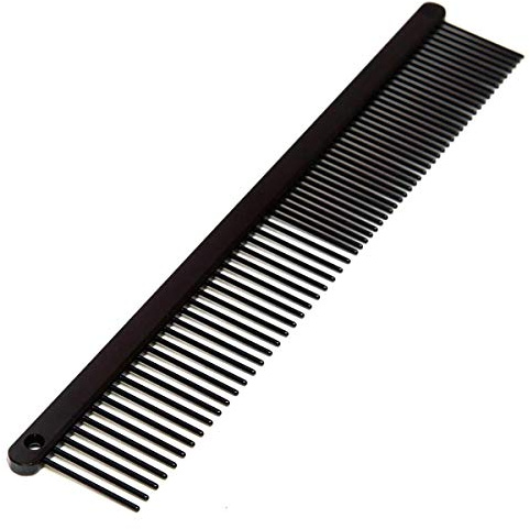Ryan's Pet Supplies Paw Brothers Greyhound Style Comb for Dogs, Professional Grade Grooming Tool, Remove Knots and Tangles, True Teflon, Fine/Coarse, Ergonomic Handle, 7 inch