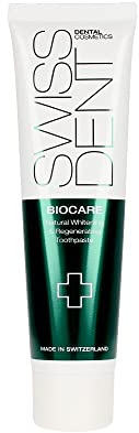 SWISSDENT BIOCARE ZAHNPASTA, 100 ml natürlich aufhellende Whitening Zahnpasta, stärkt die Zahnoberfläche & schützt vor Empfindlichkeit