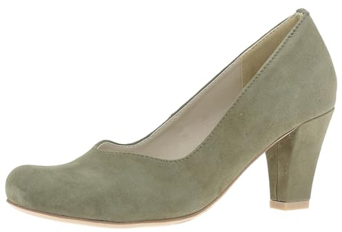 HIRSCHKOGEL damer 3000507 pumps, Grön kaki 046-41 EU