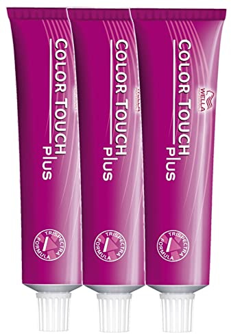 3er Wella Professionals Color Touch Plus 33/06 Dunkelbraun Intensiv Natur Violett 60 ml