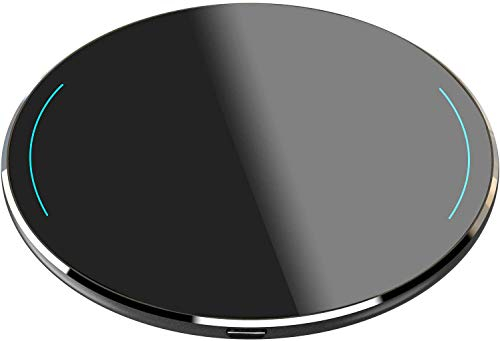 TOZO W1 Wireless Charger, 10W Qi-Zertifizierung schnellladegerät mit Luftfahrt-Aluminium Computer Numerische Steuerung Technologie Kompatibel mit iPhone 14 Series, Samsung Galaxy Series(kein Adapter)