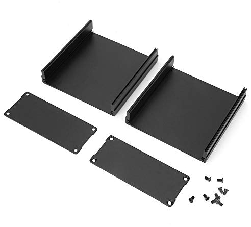Nikou Custodia Alluminio Elettronica, Custodia per progetti elettronici con Custodia per Strumenti Stampati in Alluminio Nero Opaco