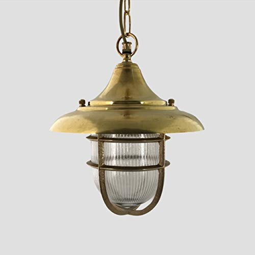 KsH and Co Lámpara de pesca náutica industrial de latón Pericles