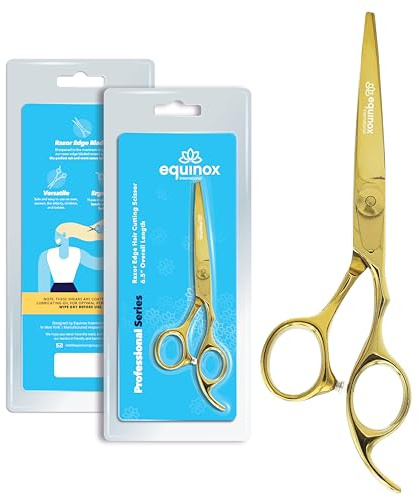 Equinox Hairdressing Scissors- 6.5 Barber Salon Hair Scissor Professional- Sharp Stainless Steel Hairdressers Hair Cutting Shears for Men and Women