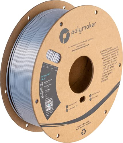 Polymaker PolyLite Silk PLA Silber - 1.75mm - 1kg
