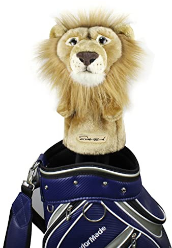 Scott Edward Lion Golf Club Cover Fit Well for Driver Wood Golf Club, Funny Cute Animal Design Soft Functional Golf Headcover Stylish Protection for Your Clubs for Men and Women