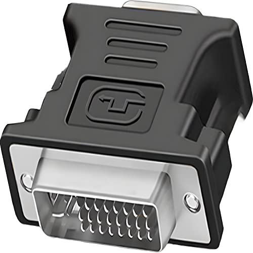 Retoo Adaptador DVI-I a VGA Full HD 1080p 60Hz, Convertidor Digital a Analógico para Tarjeta Gráfica, PC, Monitor, Proyector, Portátil, Macho a Hembra