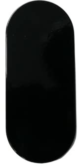 Roseta ciega ovalada negra RAL9005 – Autoadhesivo con 3M VHB – Resistente a la intemperie y a los arañazos – Placa de cubierta de aluminio sin taladrar – Ideal para puertas, ventanas, muebles y